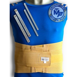 FAJA LUMBAR FAJA LUMBOSACRA TRANSPIRABLE VARILLAS DE ALUMINIO Y PLASTICO FAJA SACROLUMBAR (TRIPLE XL: 120 A 130 CM)