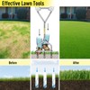 Jardineer Manual Push Lawn Aerator Coring Tool, Plug Aerators with