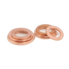 ZHUOYUE 50 Pieces M10 Flat Washer Copper Washer Washer Drain Washer Heat Resistant Oil Resistant Copper Ring (M10 x 14 x 1)