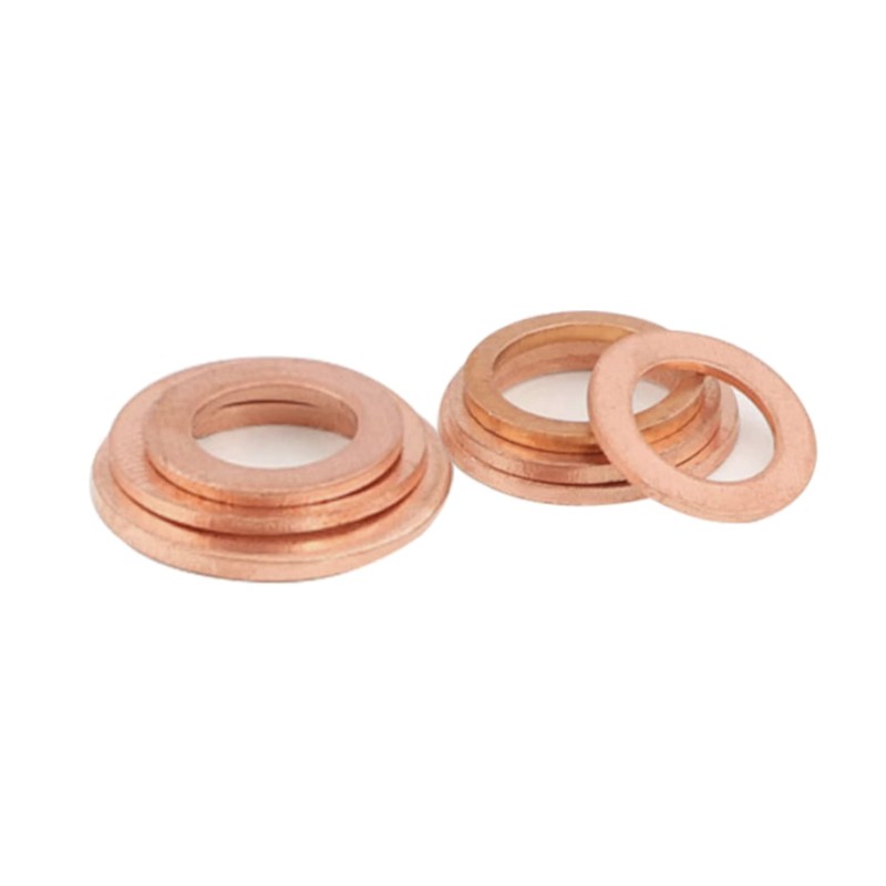 ZHUOYUE 50 Pieces M10 Flat Washer Copper Washer Washer Drain