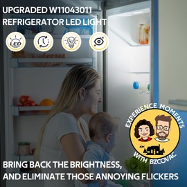 W11043011 Refrigerator LED Light for Whirlpool Maytag Amana IKEA, OE Design, Replaces W10866538 PS12070396