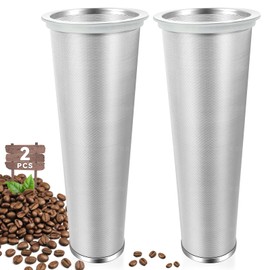 2 PCS Cold Brew Coffee Filter, 304 Stainless Steel Food Grade, Coffee Maker, Tea Maker,Water Filter, Ultra Fine Mesh, Wide Mouth Mason Jar 64oz