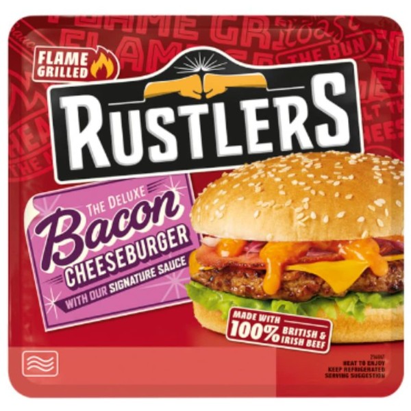 RUSTLERS The Deluxe Bacon Cheeseburger 191g x 4