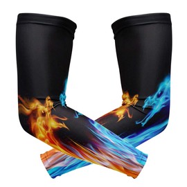ZZKKO Dragon Fire Water Cooling Arm Sleeves Cover Uv Sun Protection for Men Women Running Golf Cycling Arm Warmer Sleeves 1 Pair