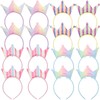 Acshio 16 Pack Princess Crowns Headband, Shiny Sequin Princess Dress