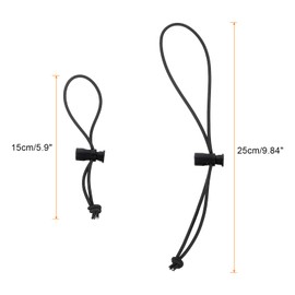 sourcing map 10pcs Elastic Cable Tie 5.9" 9.84" Multipurpose Extra Thick Cable Organizer Adjustable Cable Strap Toggle Tie Reusable Tangle for Home Office Travel, Black