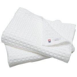 Imabari Towel, Certified, Bath Towel, Hiorie, Waffle Towel, Set of 2, White, Made in Japan, Quick Drying, Kitchen Towel, Imabari Brand, 100% Cotton