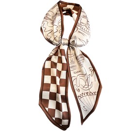 DYUXIRT Head Scarf Purse Handle Neck Satin Hair Scarfs For Bag Lightweight Silky Long Thin Women's Fashion Scarves 59 * 5.9”-H8