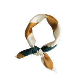 [ZOONAI] Women's Neck Square Scarf Soft Wrap Neckerchief Tie, Wave Pattern, Free size