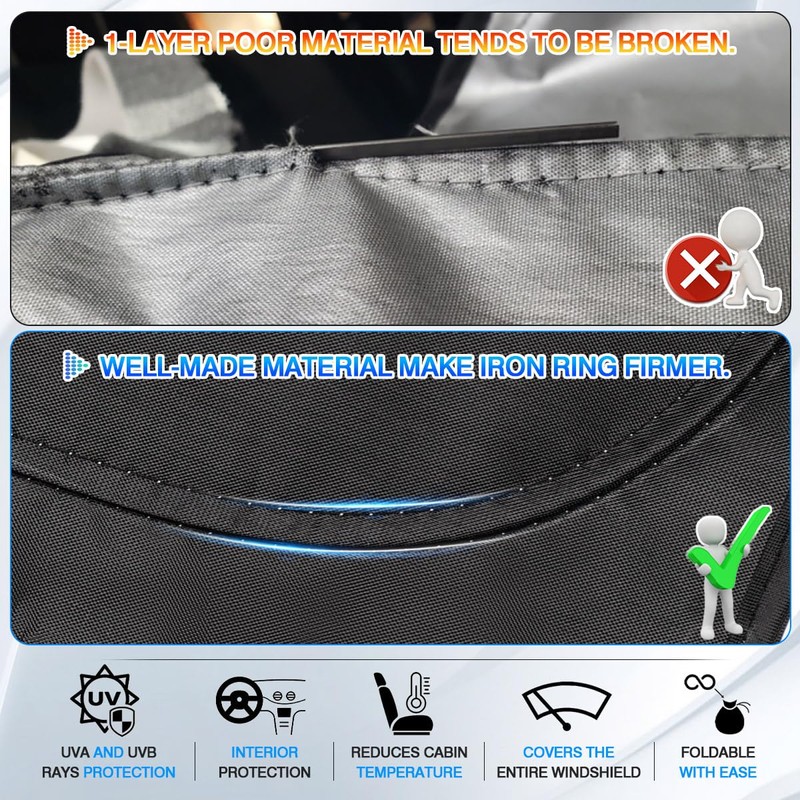 Canvcle Windshield Sun Shade for 2022-2024 2025 Genesis GV70 Accessories