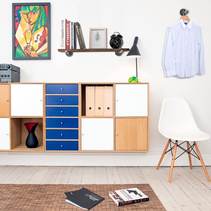 HOEMLIM Shelf Bracket, 4 Pack Floating Shelf Bracket Rustic Wall