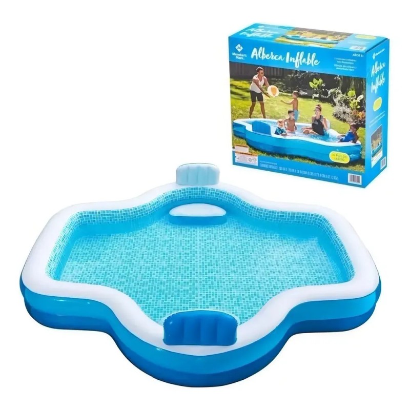 Alberca Inflable Summer Waves Familiar Color Azul