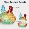 Glass Hen on Nest Candy Dish with Lid, 8.46 x