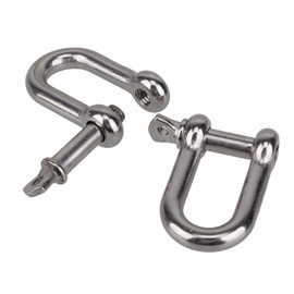 CNBTR M6 Chain D Rigging Fastener Shackle 1/4inch 304 Stainless Steel for Boat Dee Type Pack of 2