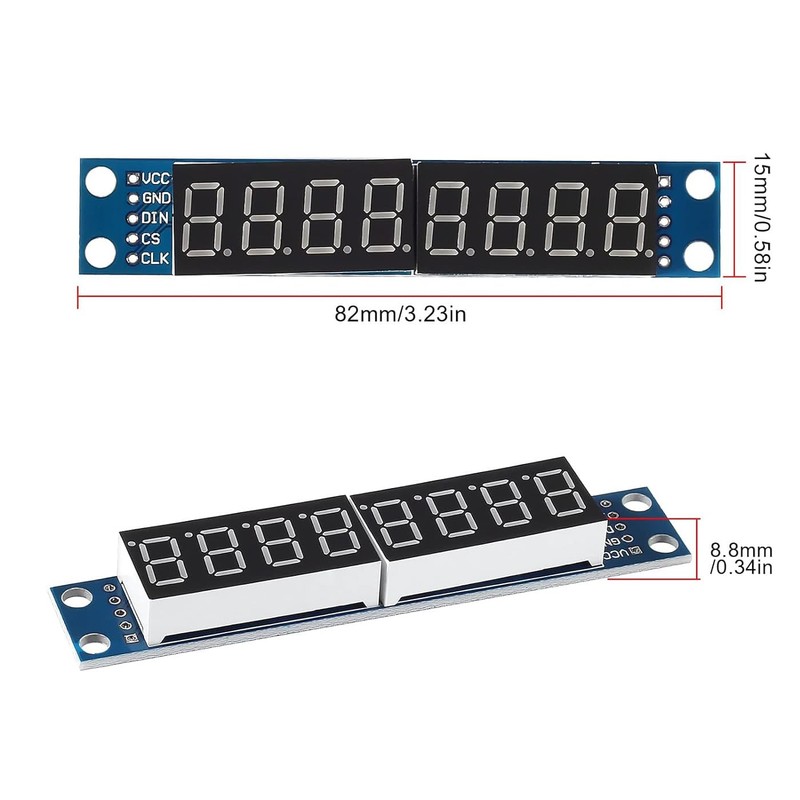 MAX7219 8-Digital Segment Digital LED Display Tube for Arduino 51/AVR/STM32