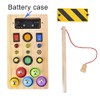 zalati Montessori Busy Board LED Light with Buttons Wooden Accessory