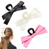 EULAPGOE 3pcs Big Bow Hair Claw Clips for Women French