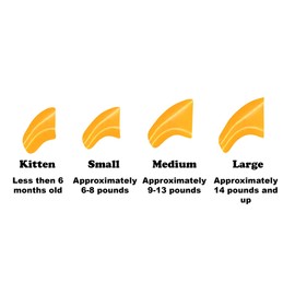 Purrdy Paws Neon Orange Soft Nail Caps for Cats - 6 Month Supply - Extra Adhesives