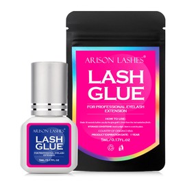 Eyelash Extension Color Glue 1 S Dry Waterproof Strong Bond for Eyelash Extensions Lash Adhesive for Lash Extensions 3-5 Weeks Retention(Purple-5ml)