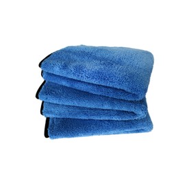 Maxshine 3 Pack Ultimate Crazy 2C Microfiber Towel Series (600GSM) - Blue & Grey, 16”x16” (40x40cm) - Scratch-Free, Super Soft, Lint-Free, Ultra-Absorbent Towels for Professional Car Detailing