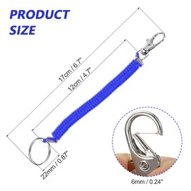 DYTHHN 3Pcs Colorful Stretchy Keyring Clip High Elastic Coiled Cord Lanyard Keyring Safe Holder Stretchy Spiral Keychain Theftproof Anti-Lost Spiral Keyring for School Work