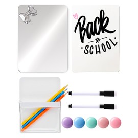 10 PCS Locker Accessories Kit, Back to School Essentials Supplies for Girls, Locker Organizer Stuff for School Office, Includes Magnetic Whiteboard Bow Mirror Dry Erase Markers Holder and More