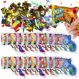 FAELNK Pack of 25 Confetti Cannons Party Confetti Cannon Confetti Cannon Party Popper Confetti Guns Suitable for Parties Carnival Birthdays Weddings New Year's Eve Anniversaries
