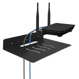 MZDMY - Estantes flotantes de acero para pared, estante de pared pequeño, adecuado para recámara, sala de estar, baño, cocina, oficina (negro, 11.8 x 8.5 pulgadas)