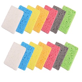 XUTONG 14PCS Cellulose Cleaning Sponges,Compressed, Colourful, for Home, Car, Daily Use