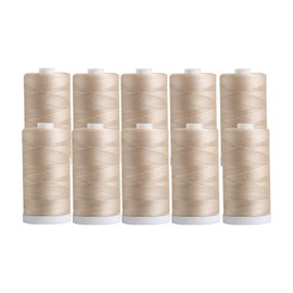 Connecting Threads 100% Cotton Thread Sets - 1200 Yard Spools (Set of 10 - Natural)