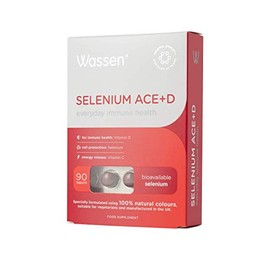 Wassen Selenium ACE+D Immune Health | Highly Bioavailable Selenium | with Vitamins A,C, D & E & Zinc | 90 Tablets