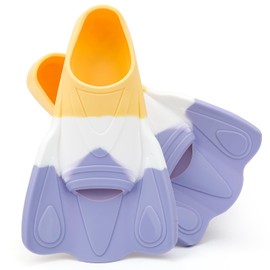 Kids Swim Fins, Swimming Training Fins Short Youth Flippers Lap Swimming Pool Snorkeling for Girls Boys Beginner