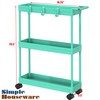 Simple Houseware Kitchen Cart Storage 3-Tier Slim/Super Narrow Shelves with