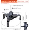 YoiYee Universal 3-Jaw Adjustable Oil Filter Wrench - 64mm to