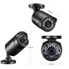 ZOSI 4 Pack 1080p Home Security Cameras with Audio Recording,Built-in
