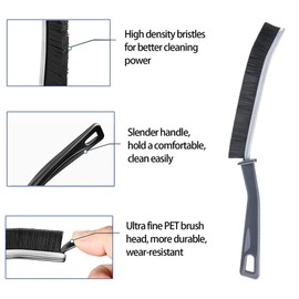 3Pcs Crevice Cleaning Brush, Gap Cleaning Brush, Bathroom Gap Cleaning Brush, Dead Corners Multifunctional Brushes, Grout Cleaner Brush Hard Bristle Crevice Cleaning Brush