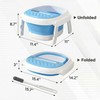 Collapsible Foot Bath Tub with Long Handle Foot Brush, Foldable