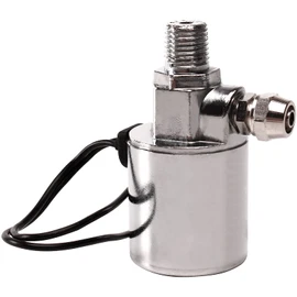 FARBIN Válvula solenoide de bocina de aire de 1/4 pulgadas NPT 12V/24V universalmente eléctrica (solenoide) para bocina de aire de tren, carcasa de metal chapado en cromo (válvula solenoide, 12V/24V)
