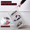 K.T.Z Shoe Boxes,Clear Plastic Shoe Box Magnetic Side Open Stackable