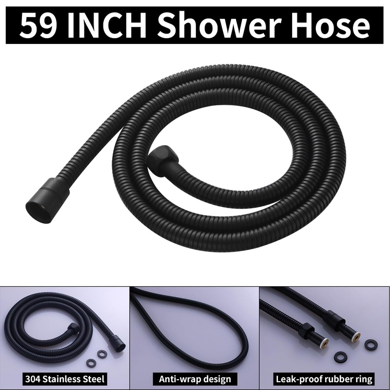 AYIVG Matte Black Finish Round Brass 2 In 1 Function