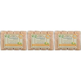 A LA MAISON Orange Bergamot Value Pack Bar Soap Craft Paper 4x3.5 Fl Oz, 3 Pack