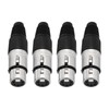 sourcing map 4pcs 5 Pin XLR Female Connector, Microphone Audio