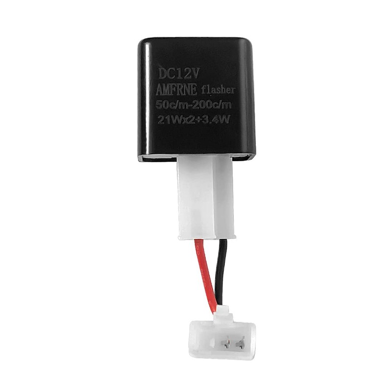 AMFRNE Adjustable 2-Pin Electronic LED Flasher Relay for Motorcycles Fix