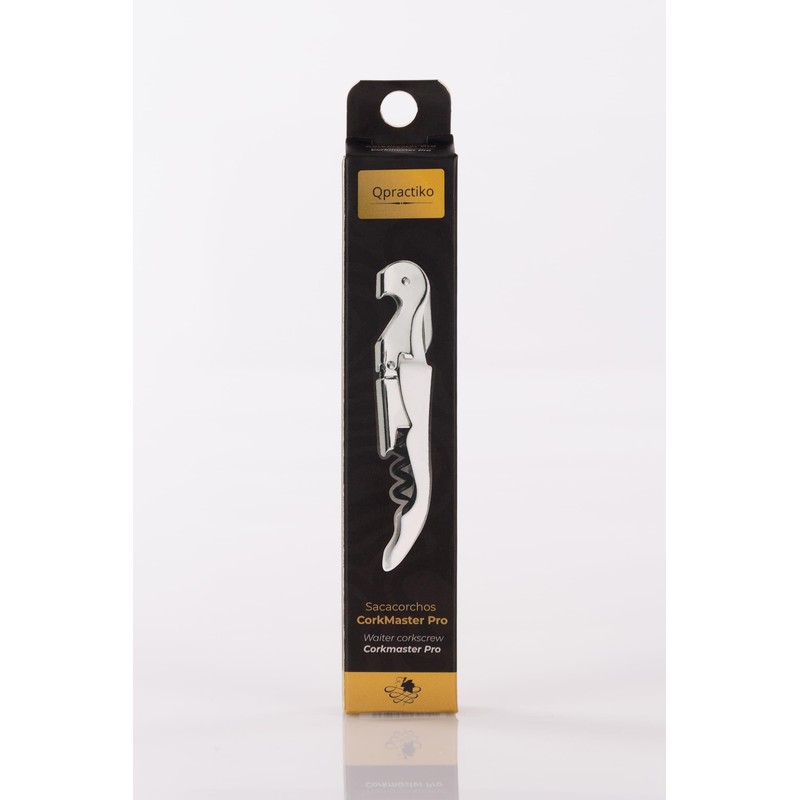 Qpractiko - CorkMaster Pro Waiter Corkscrew | Ergonomic Design |