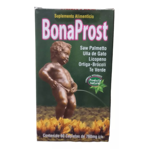 Natural Bonaprost 60 Caps Salud Prostática Inflamación Natures Pet