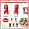 Guiqulai 50 Pcs Mini Jesus Figure 5 Colors Little Jesus