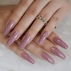 CoolNail Dark Purple Pink Press on False Nails Extra Long