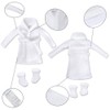 E-TING Santa Clothing Bathrobe Christmas Accessories for elf Doll (White