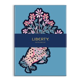 Galison Liberty Ianthe Hand Shaped Notecard Set from 12 Die-Cut Notecards and Envelopes with 4 Unique Floral Designs (3 of Each), Envelopes Printed with Floral Interiors, Makes a Wonderful Gift