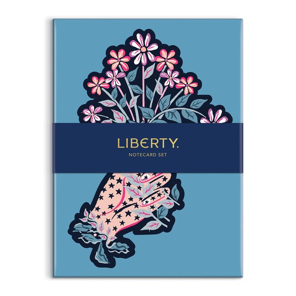 Galison Liberty Ianthe Hand Shaped Notecard Set from 12 Die-Cut